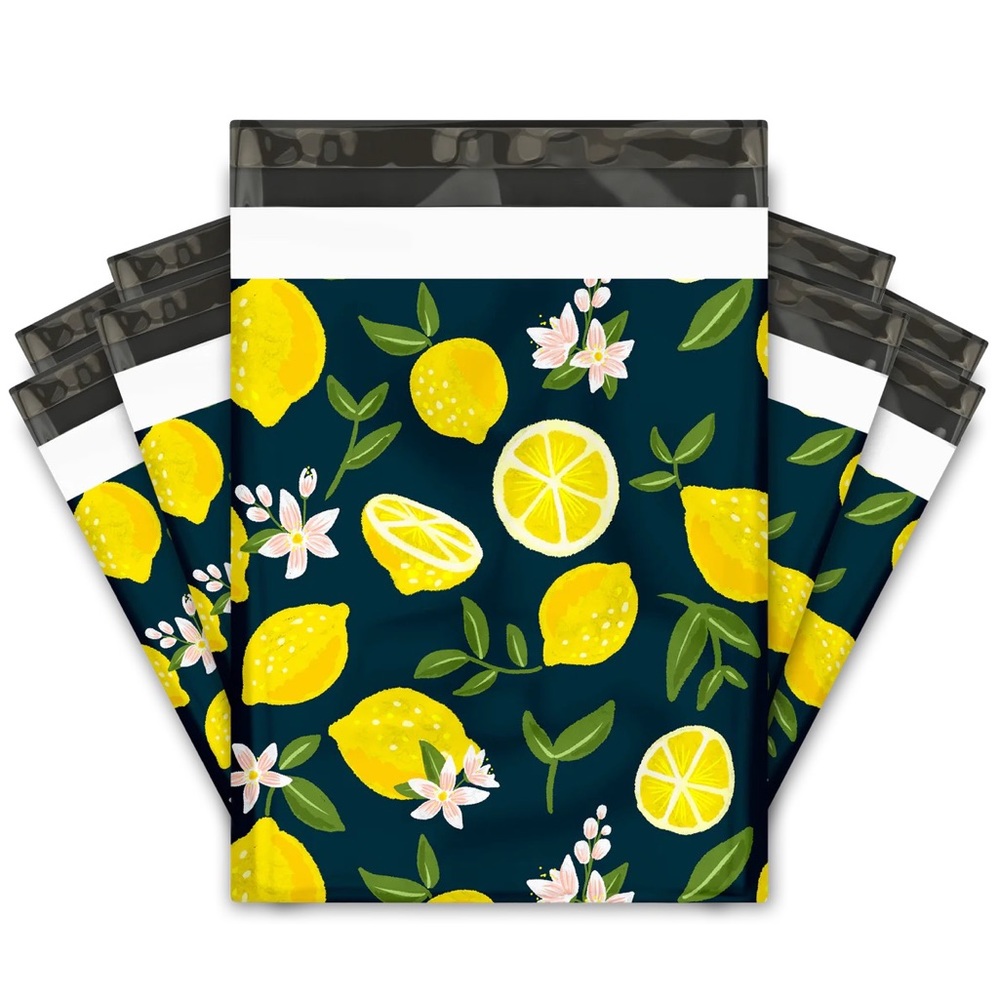 Lemons 🍋 Designer Poly Mailer’s 10x13 Pack of 25 - Picture 4 of 6